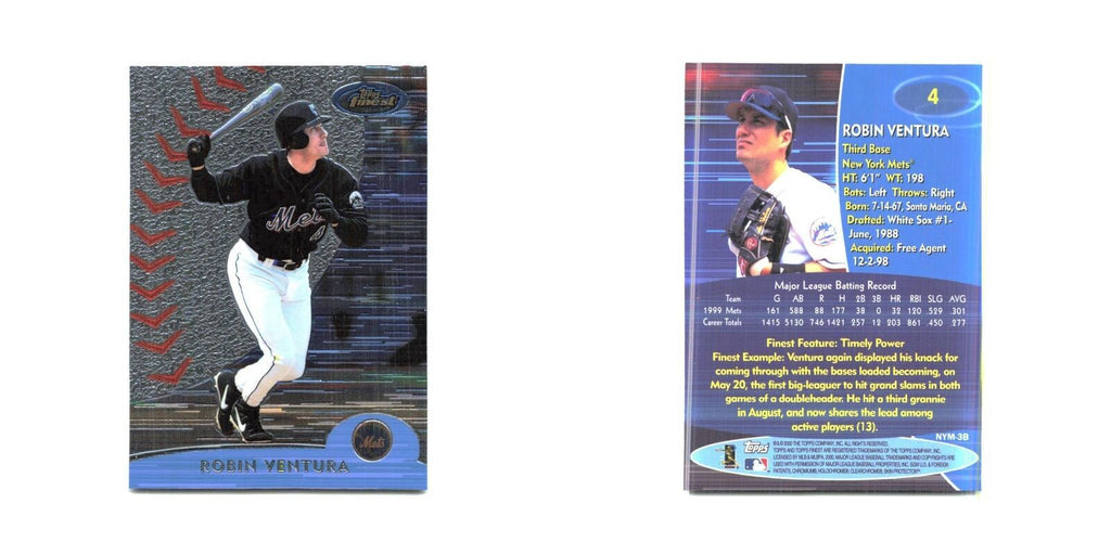 2000 Finest Robin Ventura Mets #4