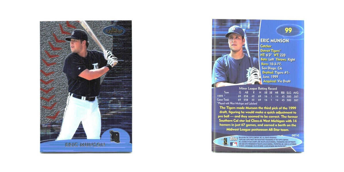 2000 Finest Eric Munson Tigers #99