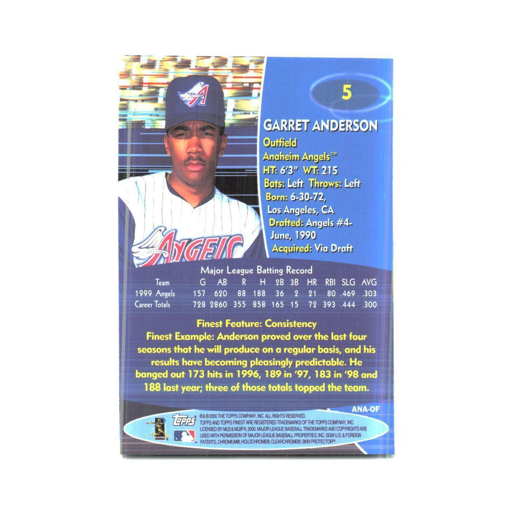 2000 Finest Garret Anderson Angels #5