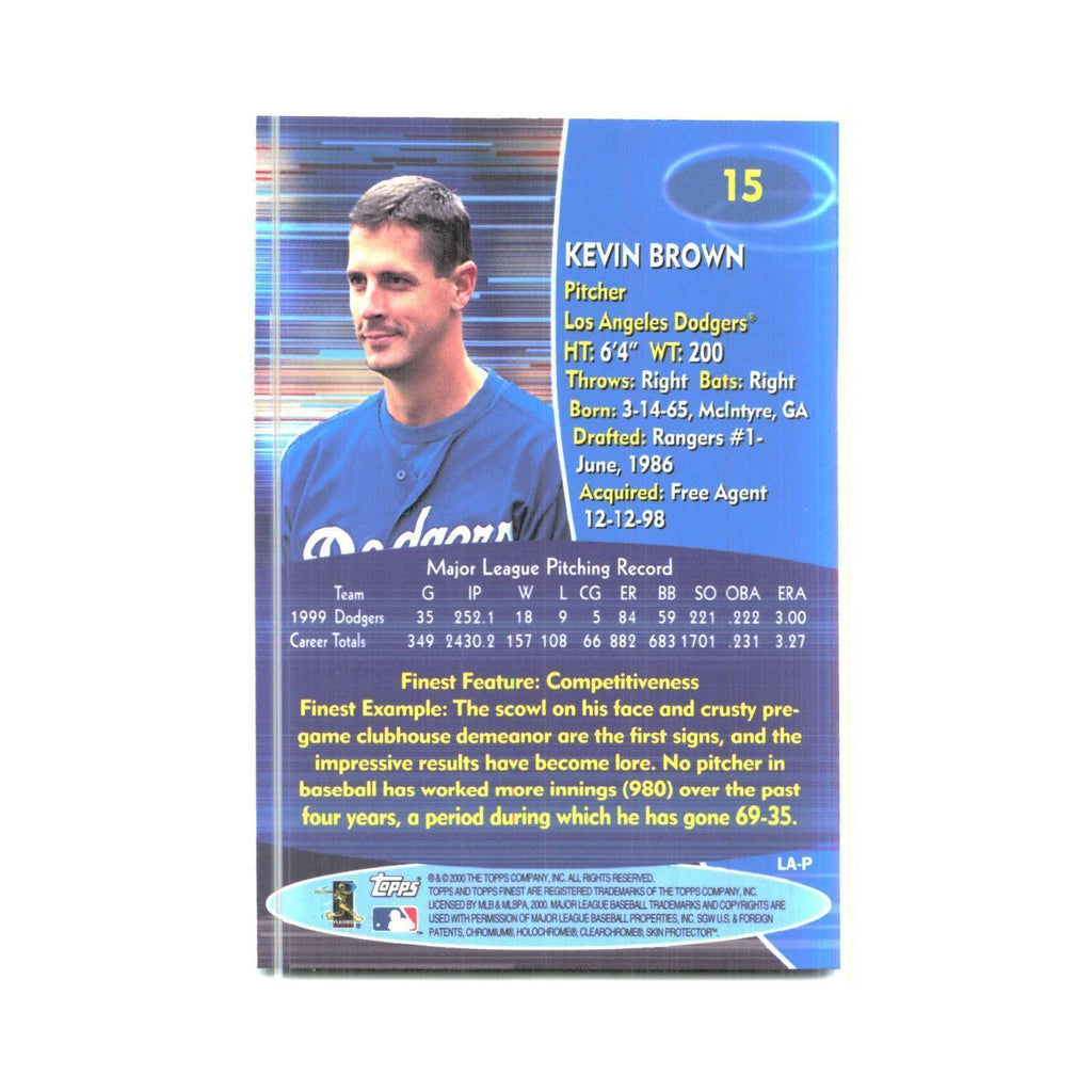 2000 Finest Kevin Brown Dodgers #15
