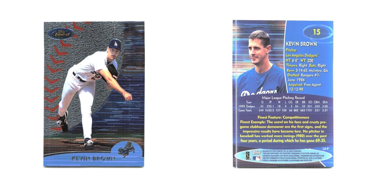 2000 Finest Kevin Brown Dodgers #15