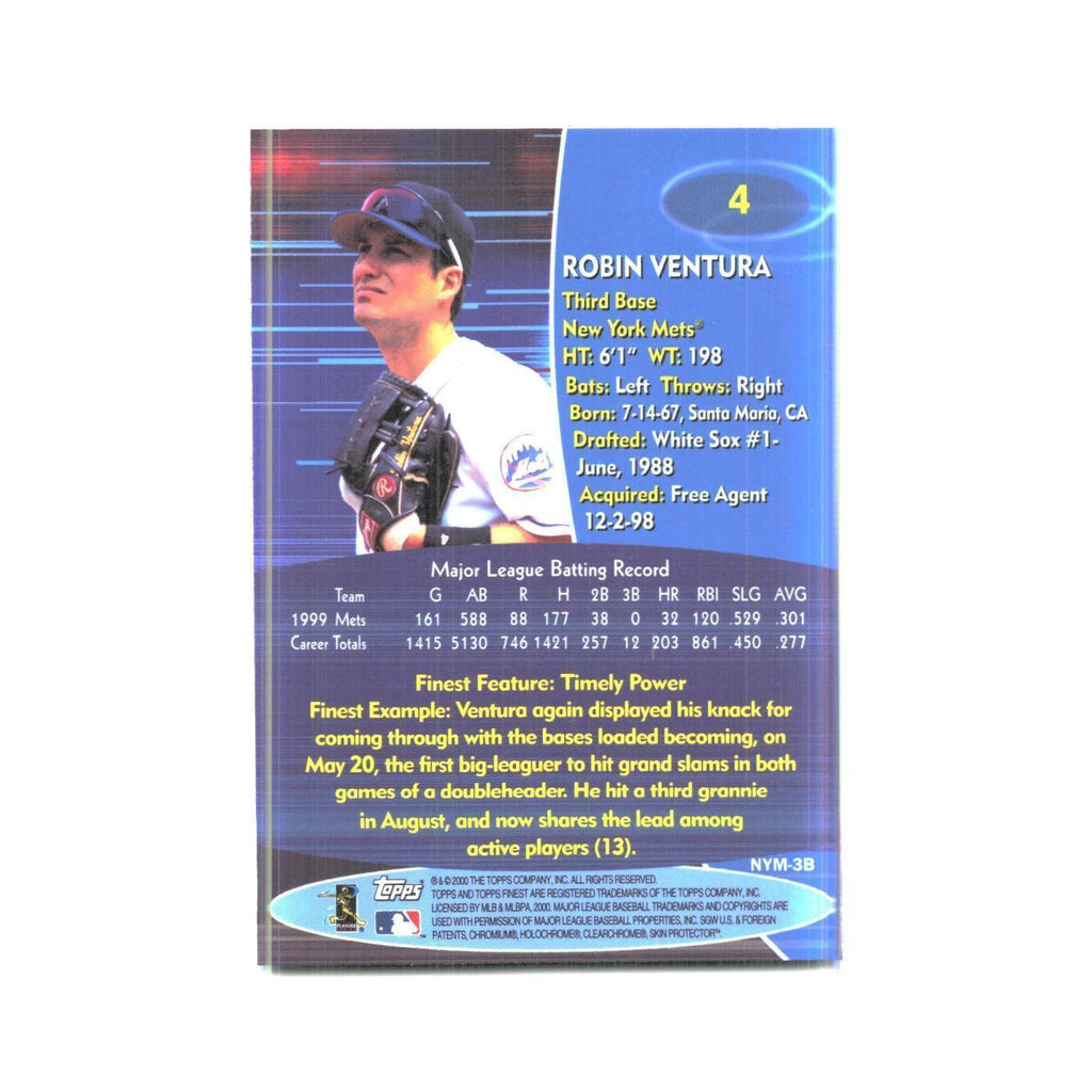 2000 Finest Robin Ventura Mets #4