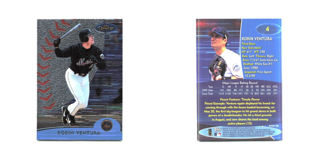 2000 Finest Robin Ventura Mets #4