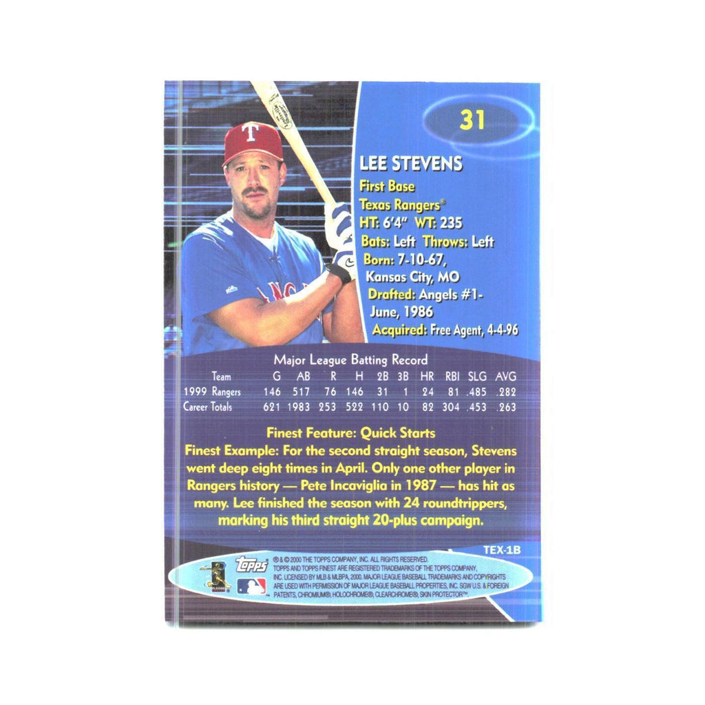 2000 Finest Lee Stevens Rangers #31