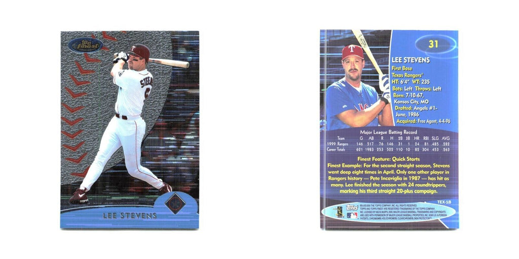 2000 Finest Lee Stevens Rangers #31