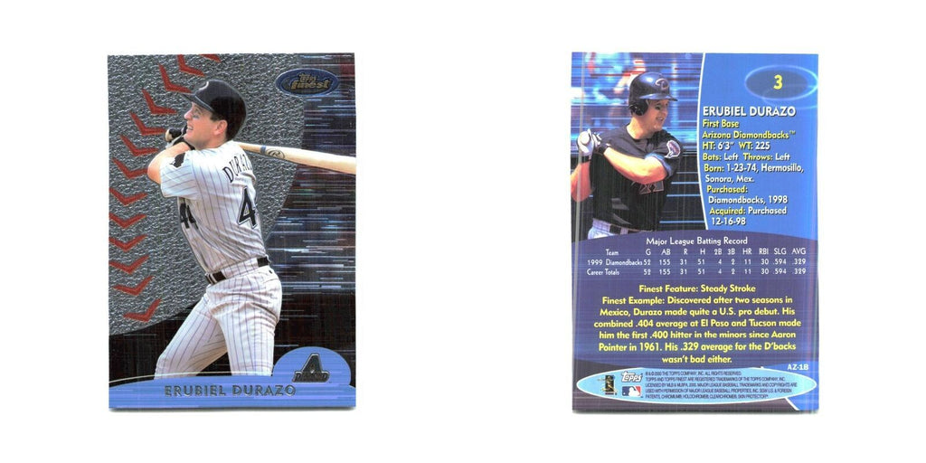 2000 Finest Erubiel Durazo Diamondbacks #3