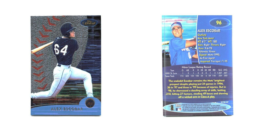 2000 Finest Alex Escobar Mets #96