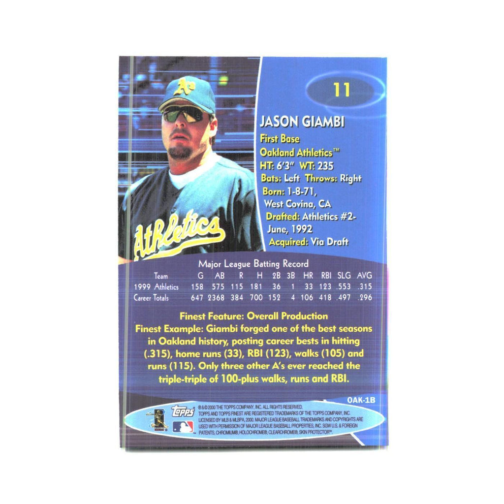 2000 Finest Jason Giambi Athletics #11