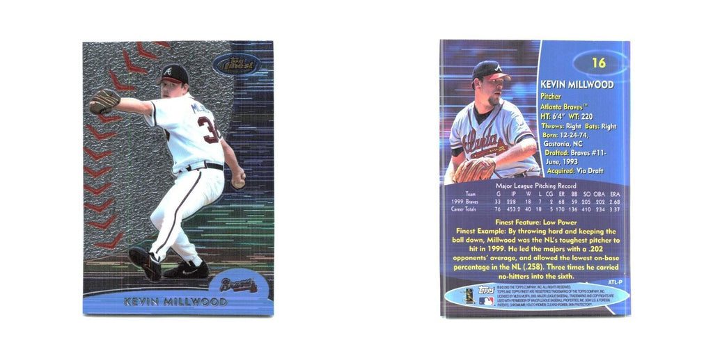 2000 Finest Kevin Millwood Braves #16