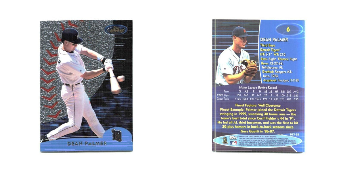2000 Finest Dean Palmer Tigers #6