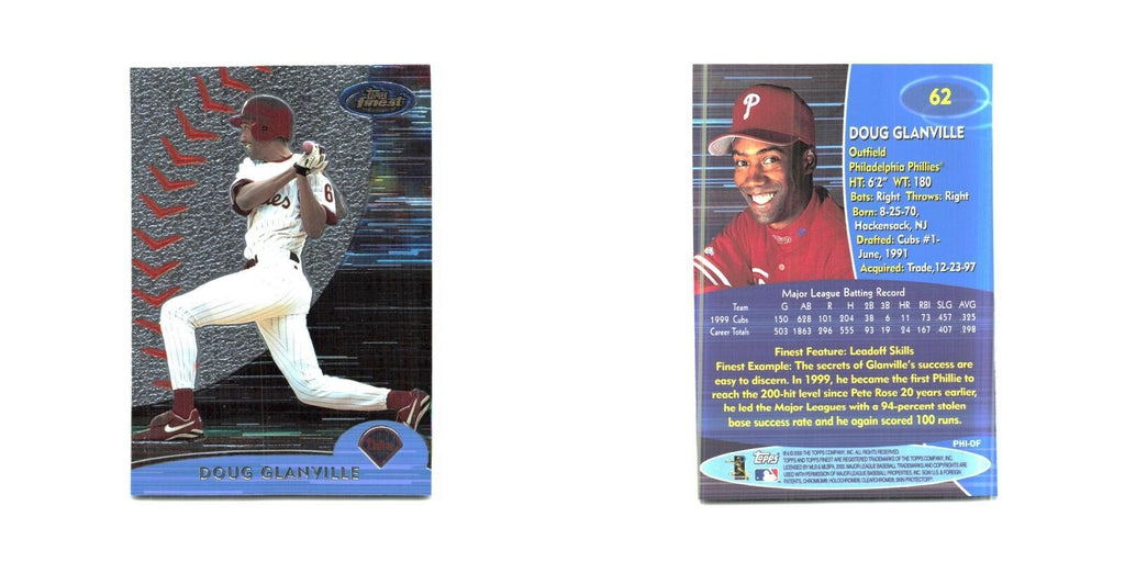2000 Finest Doug Glanville Phillies #62