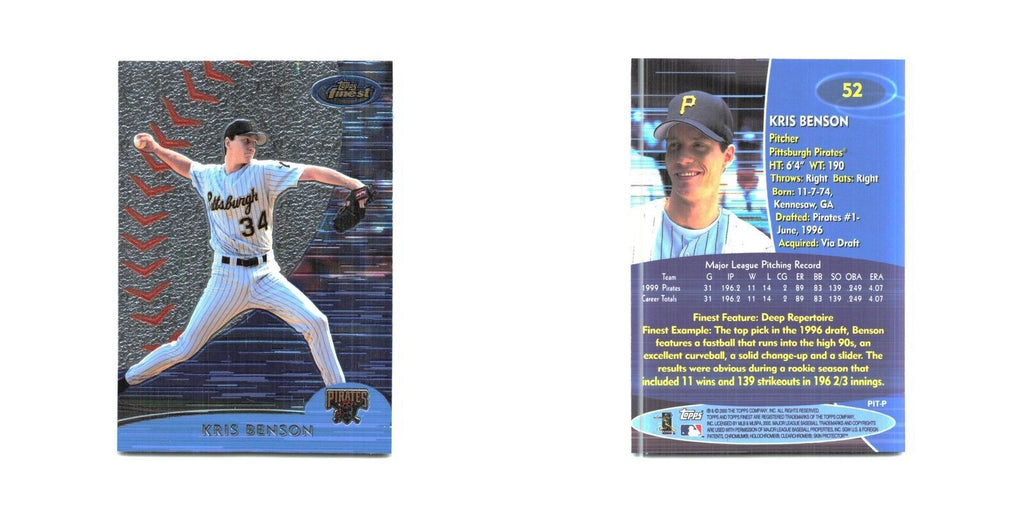 2000 Finest Kris Benson Pirates #52