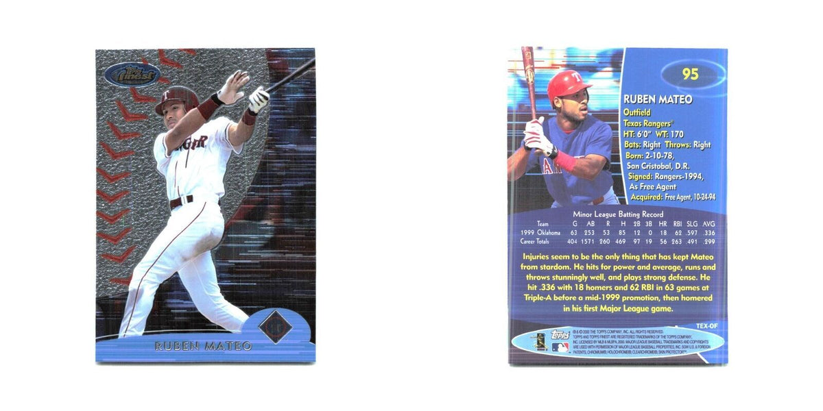 2000 Finest Ruben Mateo Rangers #95
