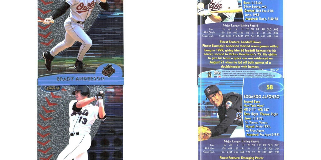 2000 Finest Brady Anderson Orioles #59