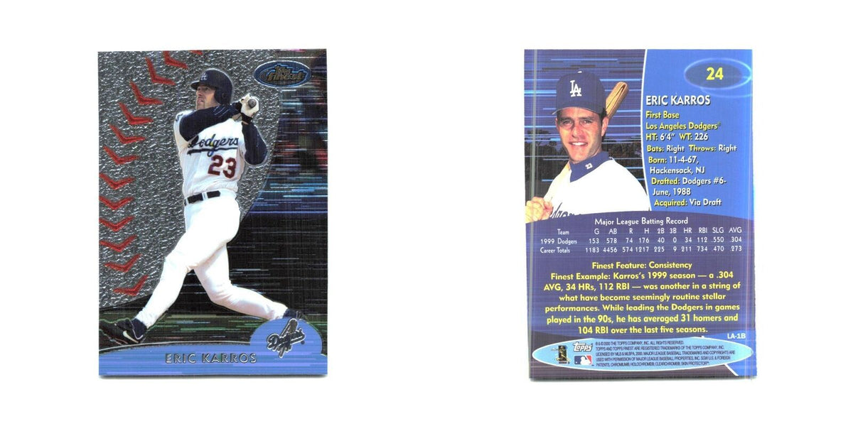 2000 Finest Eric Karros Dodgers #24