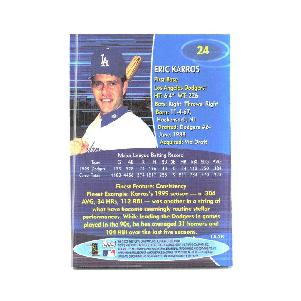 2000 Finest Eric Karros Dodgers #24
