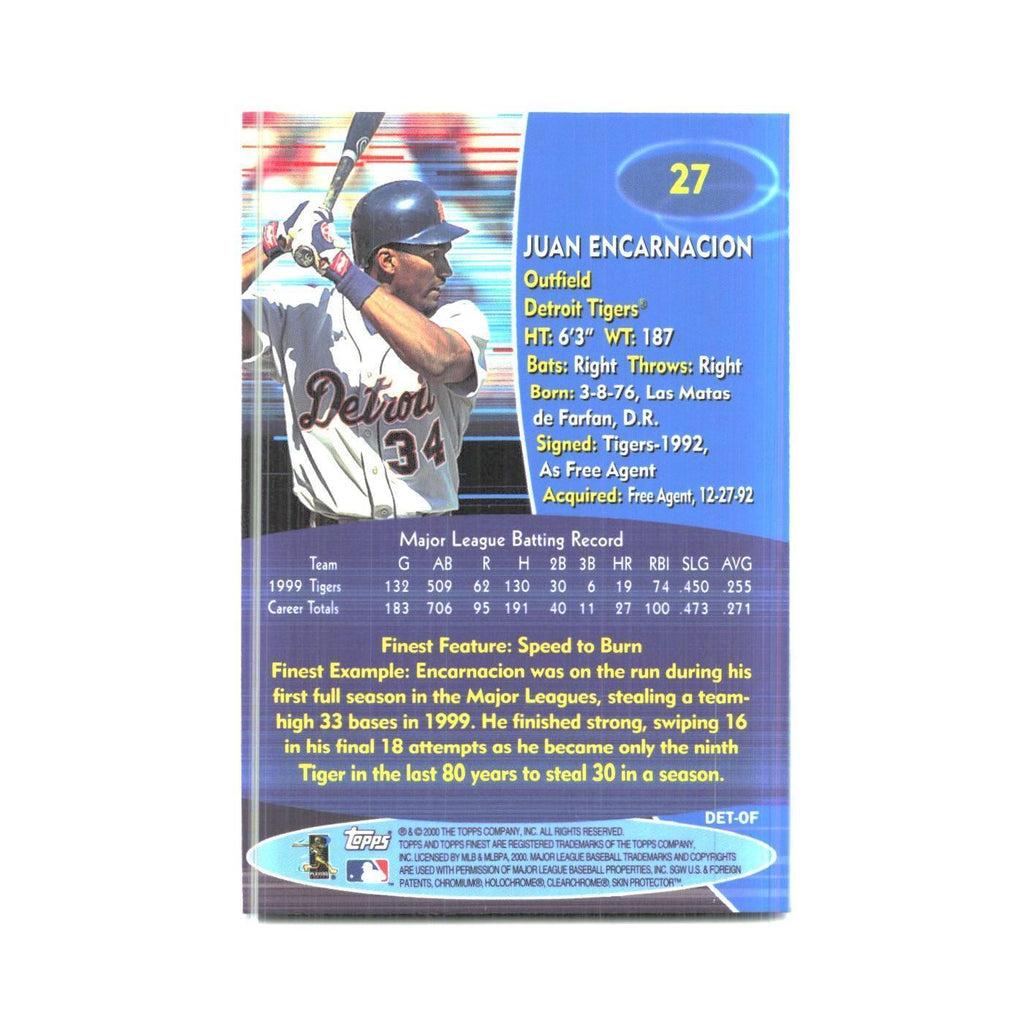 2000 Finest Juan Encarnacion Tigers #27