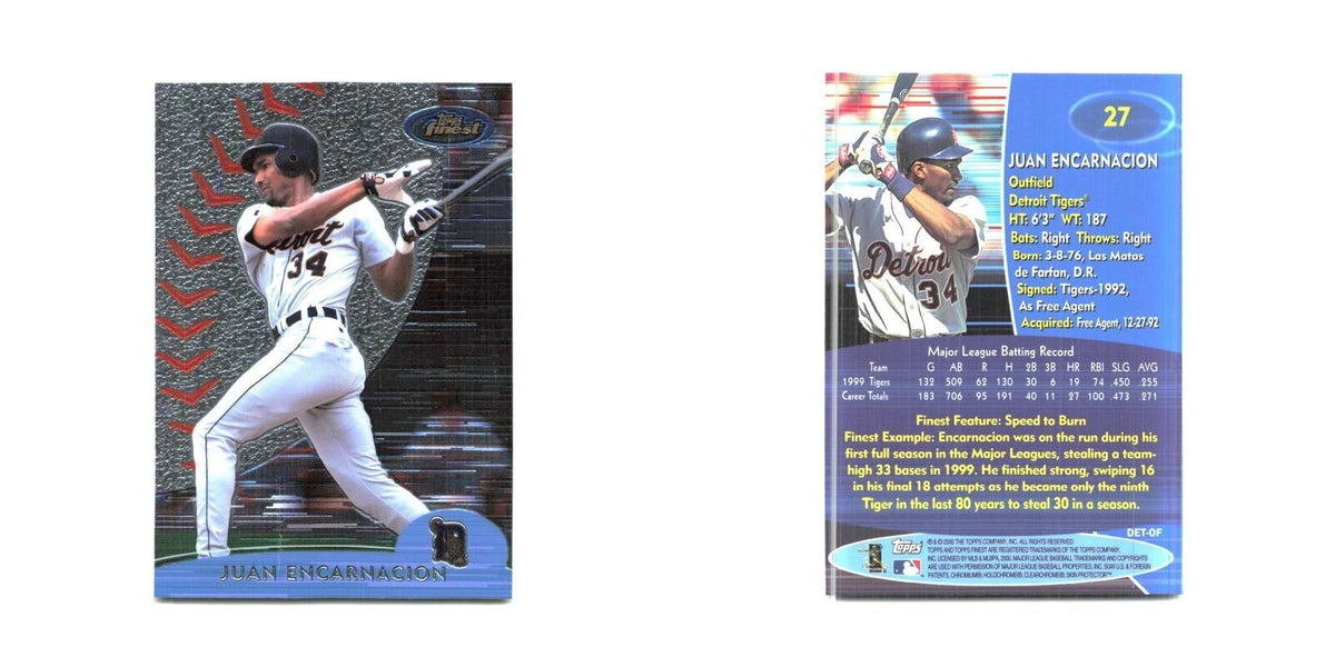 2000 Finest Juan Encarnacion Tigers #27