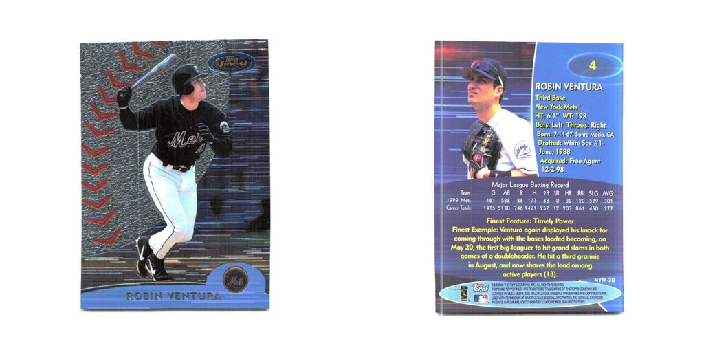 2000 Finest Robin Ventura Mets #4