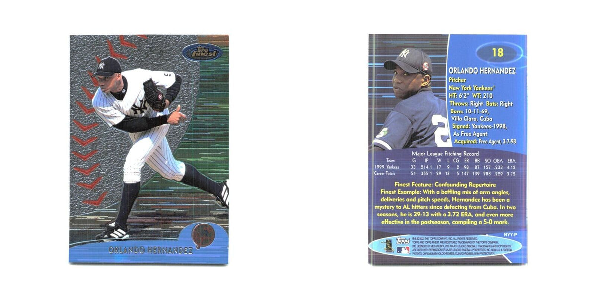 2000 Finest Orlando Hernandez Yankees #18