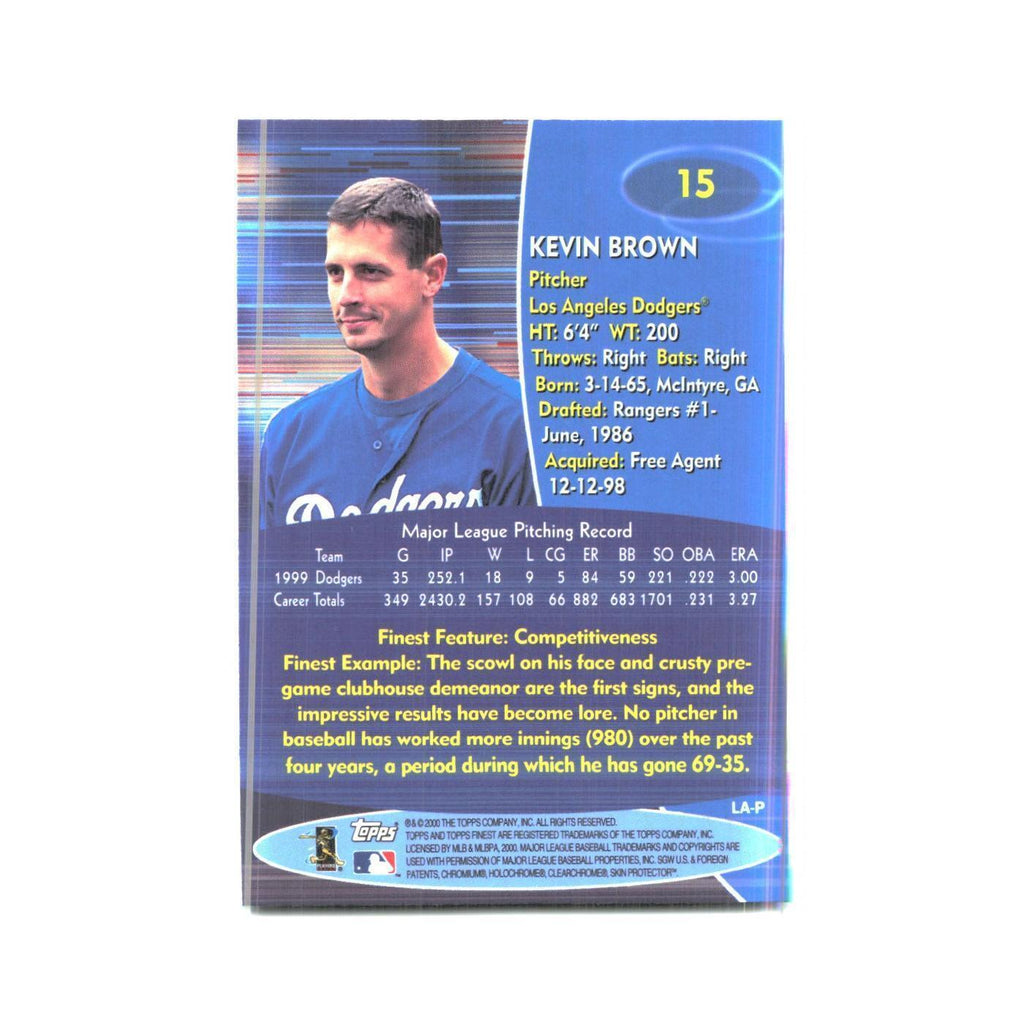 2000 Finest Kevin Brown Dodgers #15
