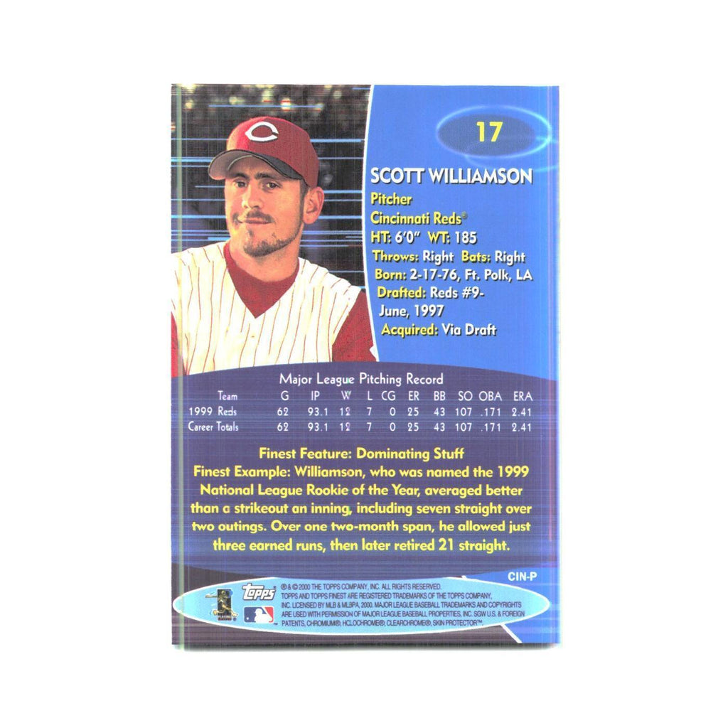2000 Finest Scott Williamson Reds #17