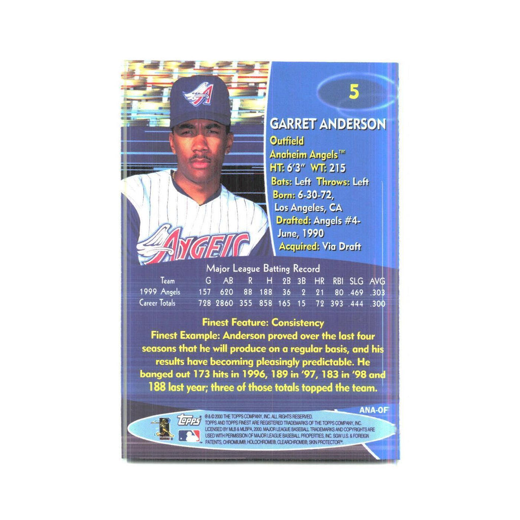 2000 Finest Garret Anderson Angels #5