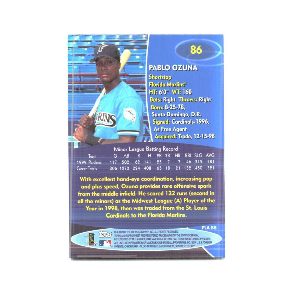 2000 Finest Pablo Ozuna Florida Marlins #86