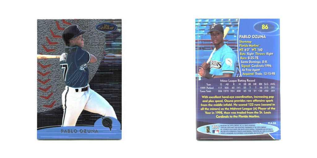 2000 Finest Pablo Ozuna Florida Marlins #86