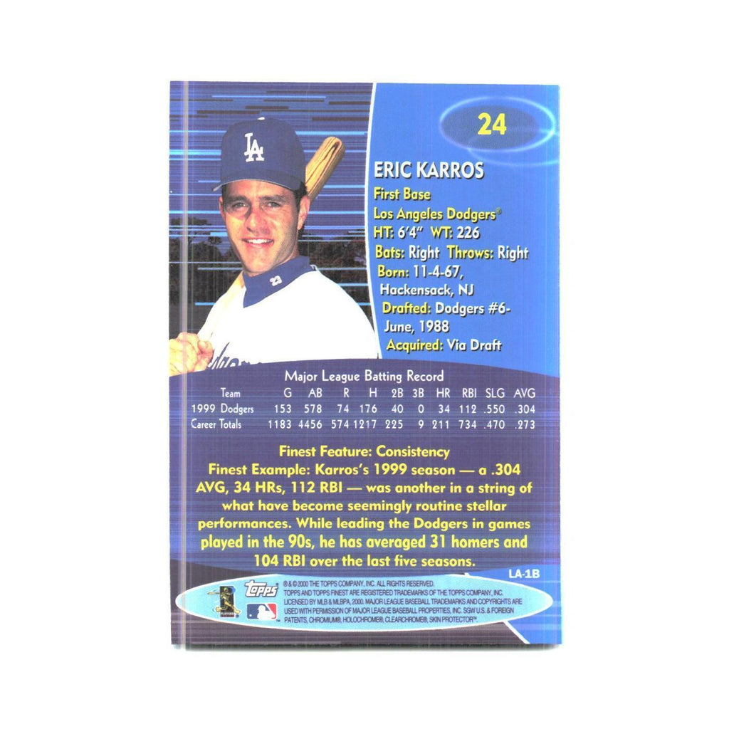 2000 Finest Eric Karros Dodgers #24