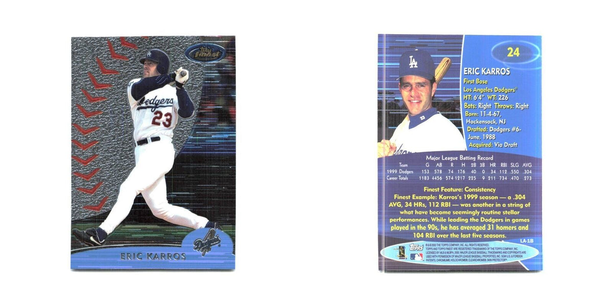 2000 Finest Eric Karros Dodgers #24