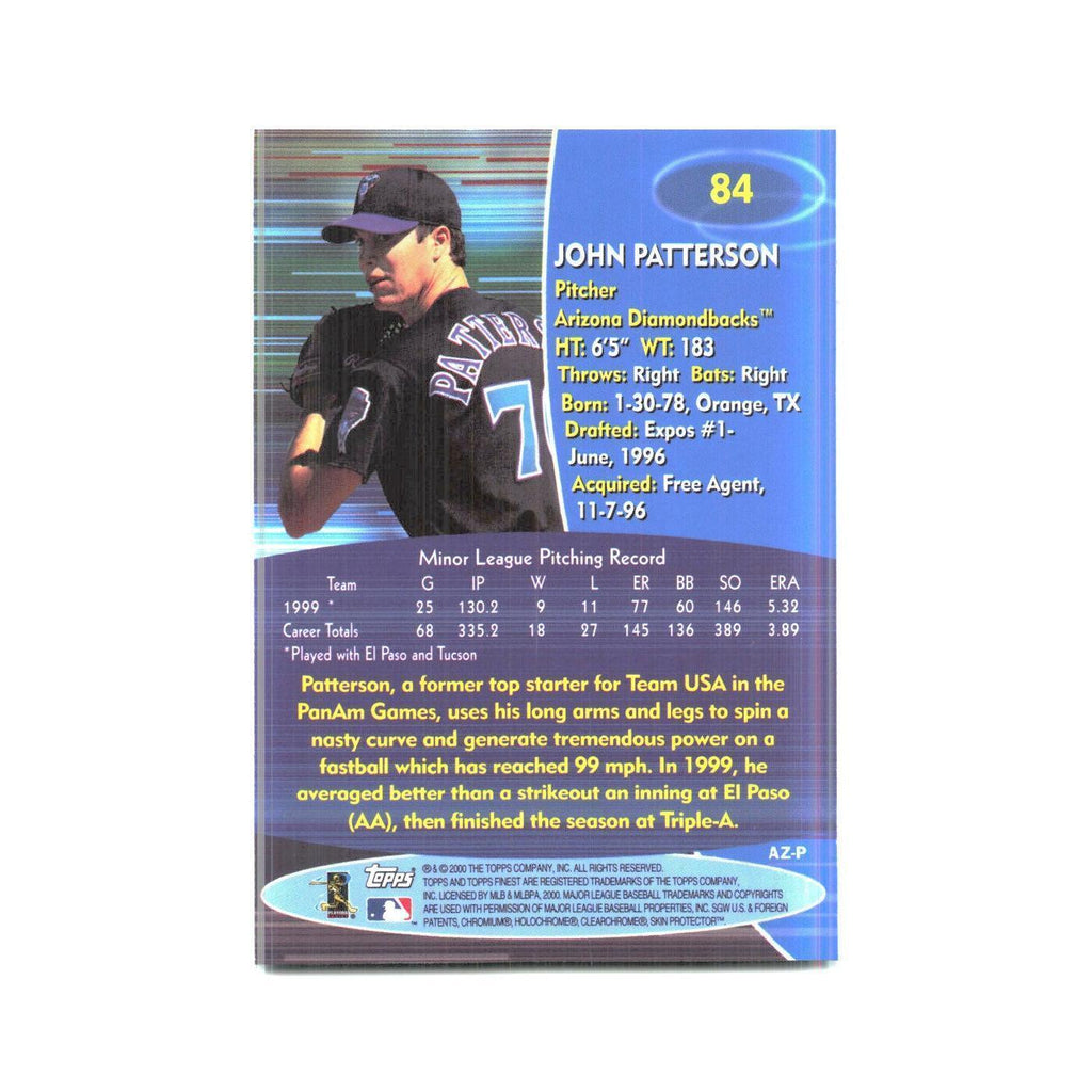 2000 Finest John Patterson Diamondbacks #84