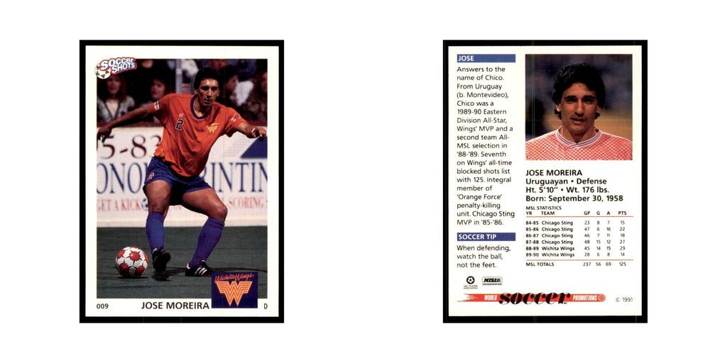 1991 World Soccer Promotion Jose Moreira Soccer Cards #9