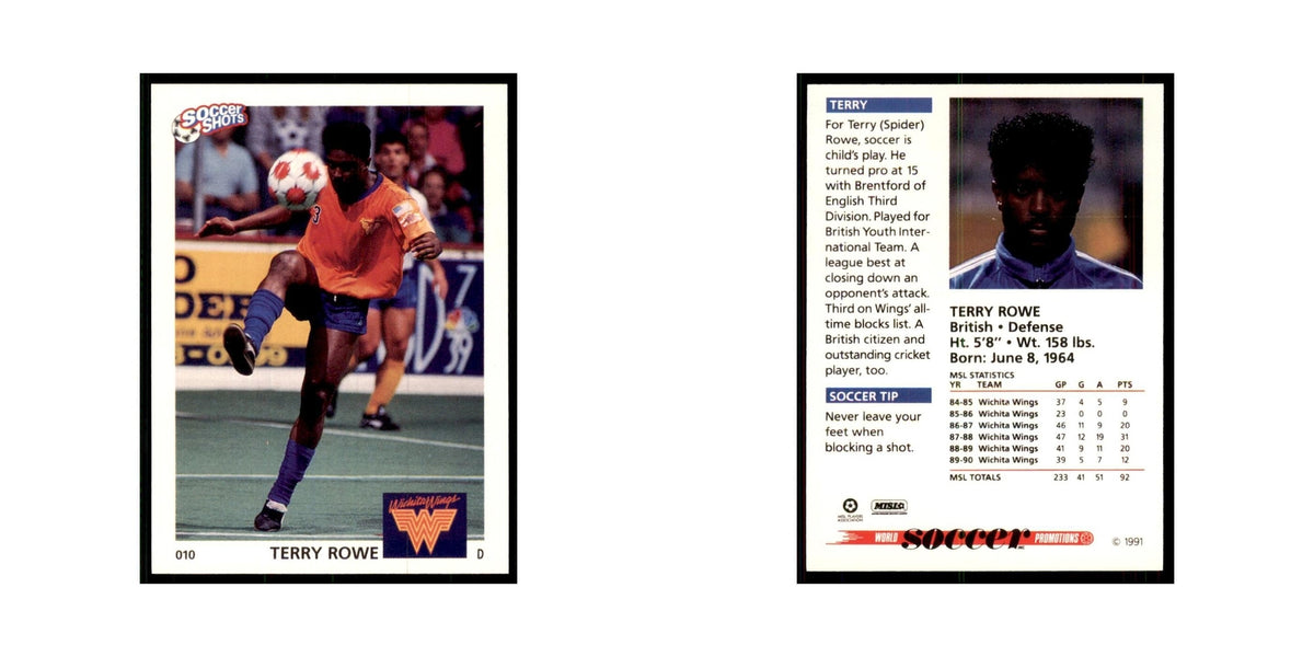 1991 World Soccer Promotion Terry Rowe Soccer Cards #10