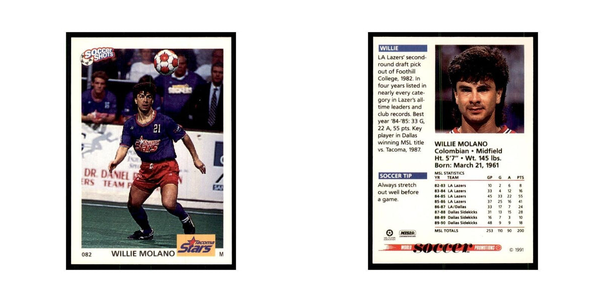 1991 World Soccer Promotion Willie Molano Soccer Cards #82