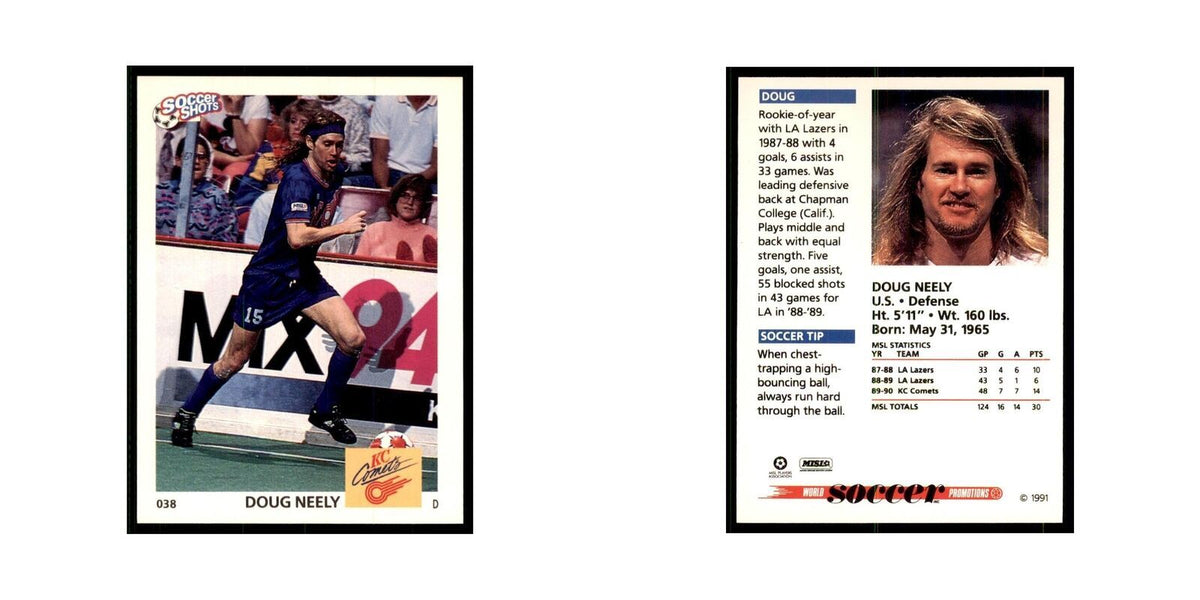 1991 World Soccer Promotion Doug Neely Soccer Cards #38