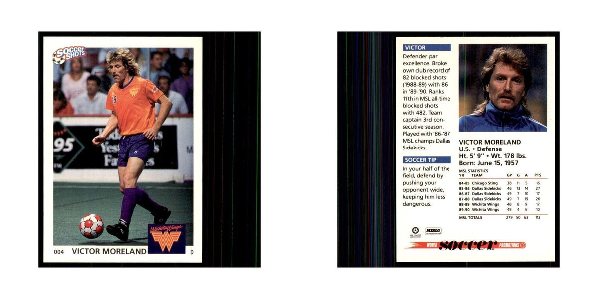 1991 World Soccer Promotion Victor Moreland Soccer Cards #4