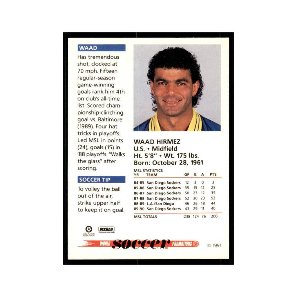 1991 World Soccer Promotion Waad Hirmez Soccer Cards #16