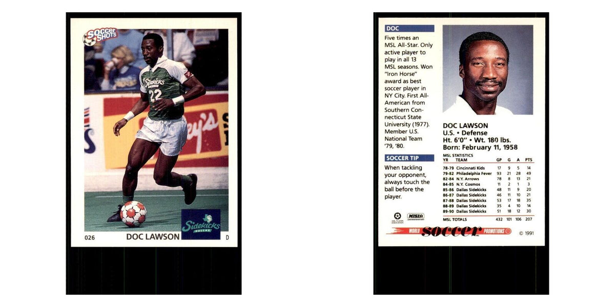 1991 World Soccer Promotion Doc Lawson Soccer Cards #26