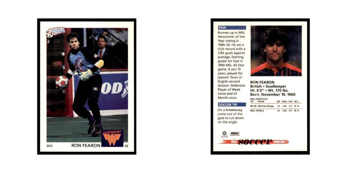 1991 World Soccer Promotion Ron Fearon Soccer Cards #3