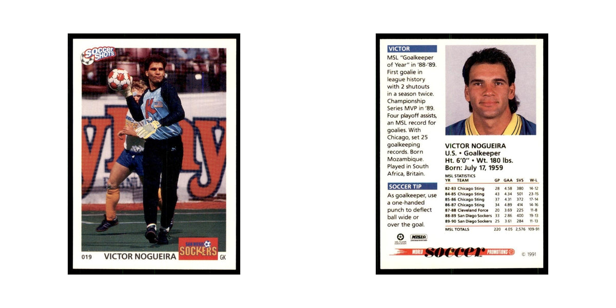 1991 World Soccer Promotion Victor Nogueira Soccer Cards #19