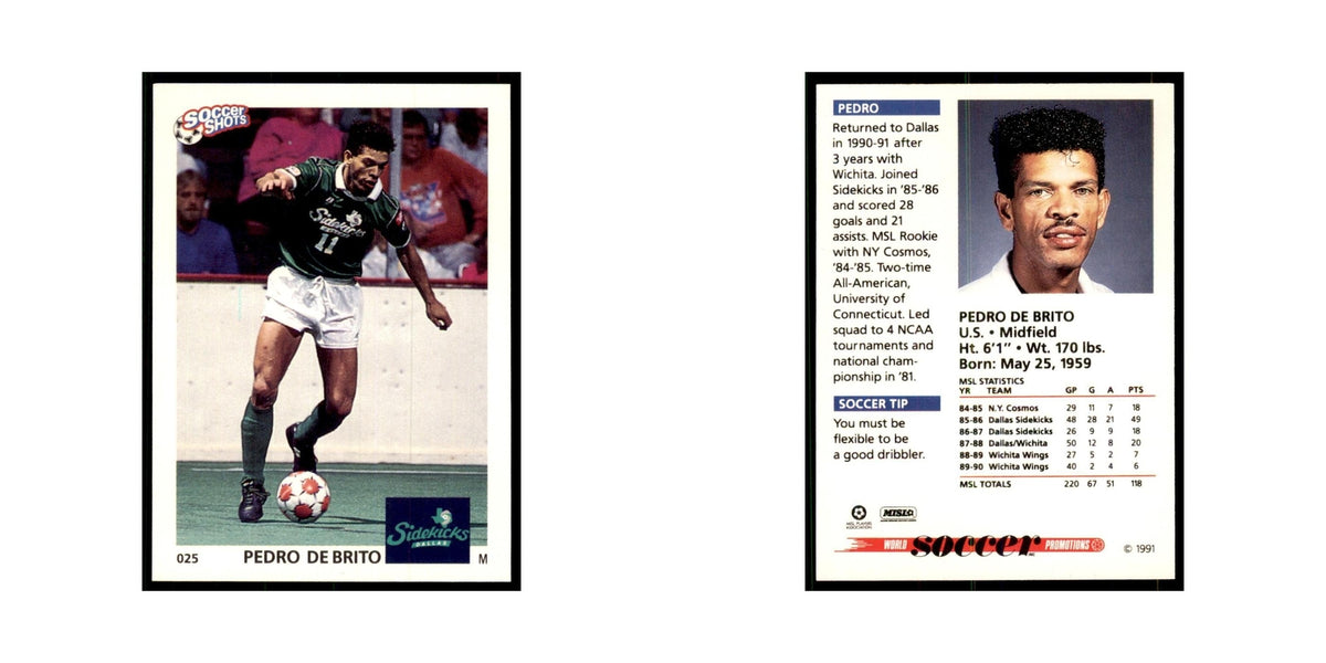 1991 World Soccer Promotion Pedro De Brito Soccer Cards #25