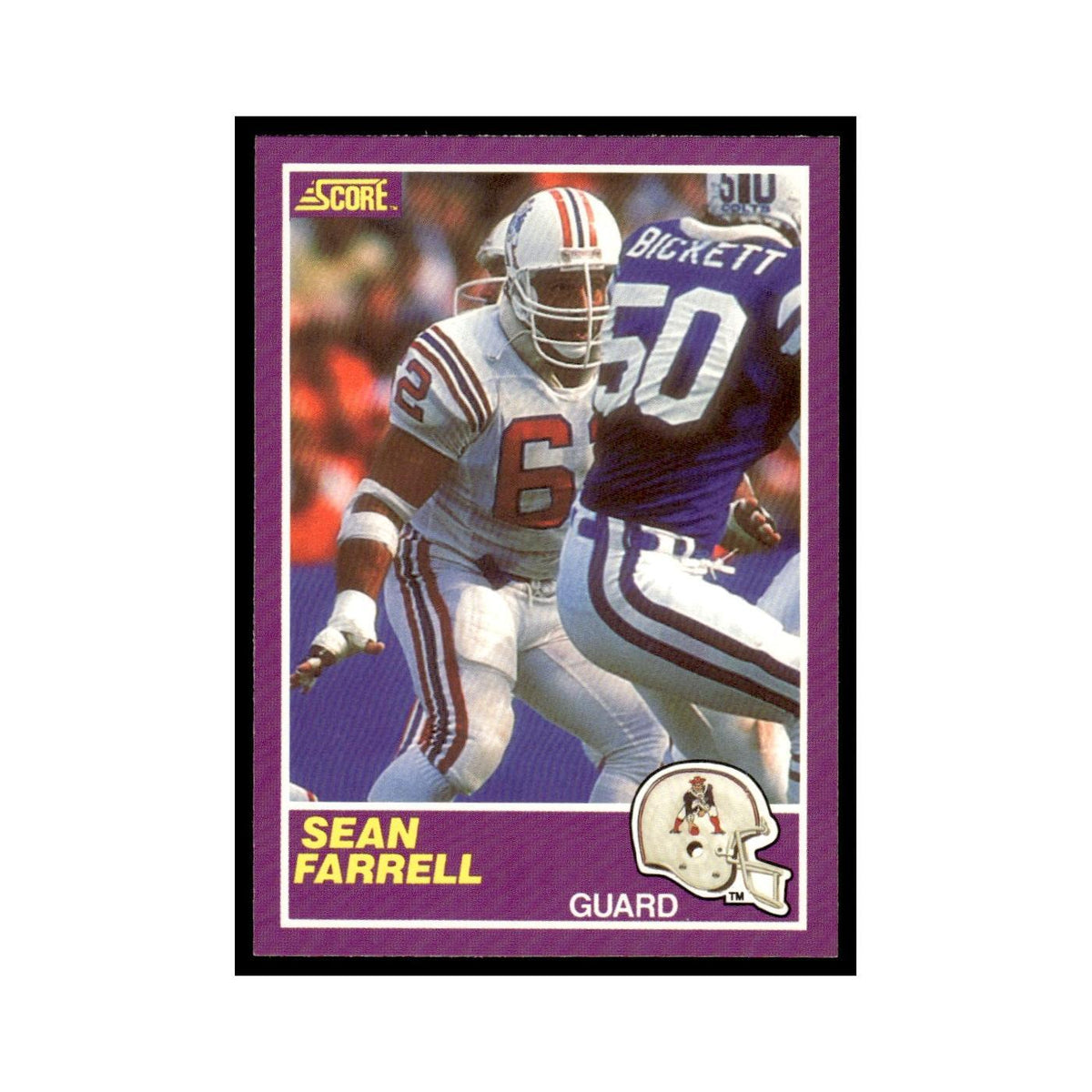 1989 Score Supplemental Sean Farrell Patriots #402S