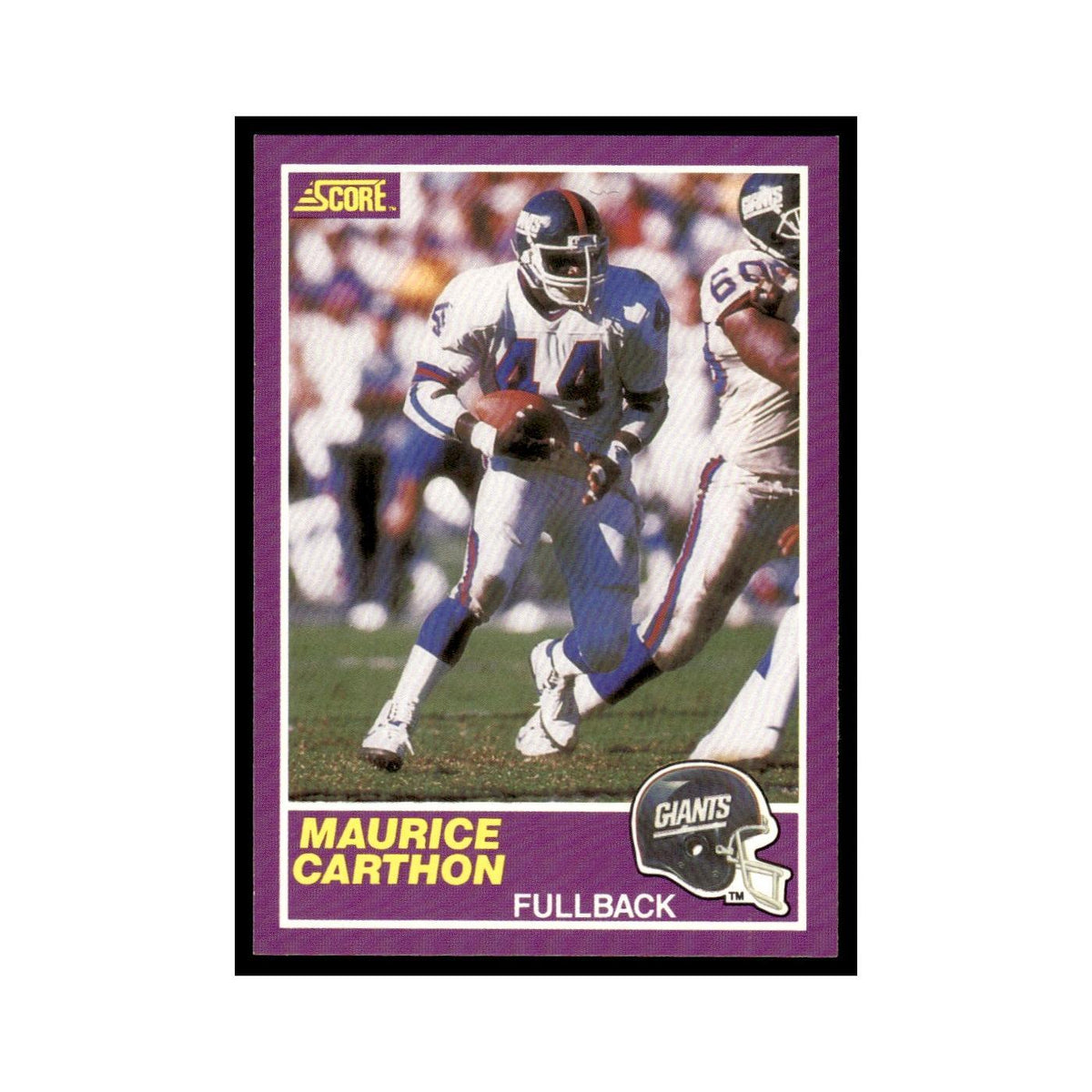 1989 Score Supplemental Maurice Carthon Giants #386S