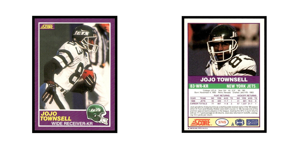 1989 Score Supplemental JoJo Townsell Jets #374S