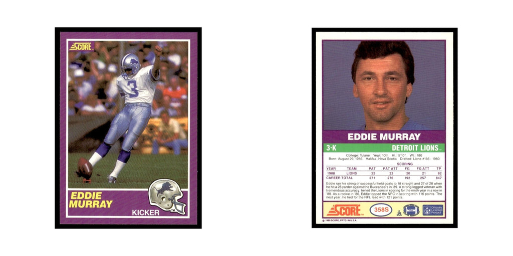 1989 Score Supplemental Eddie Murray Lions #358S