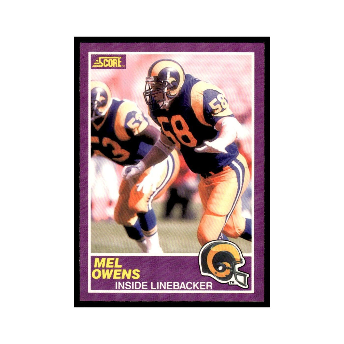 1989 Score Supplemental Mel Owens Rams #369S