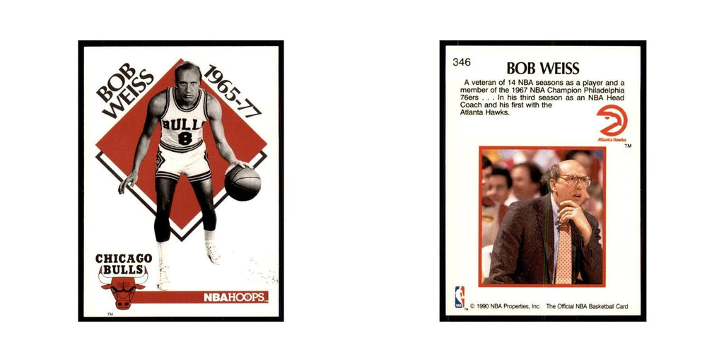1990 NBA Hoops Bob Weiss Basketball Cards #346