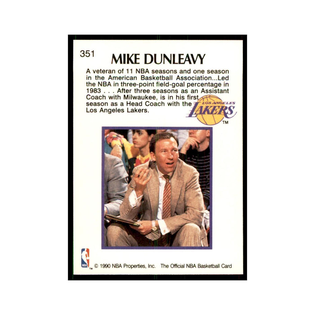 1990 NBA Hoops Mike Dunleavy Basketball Cards #351