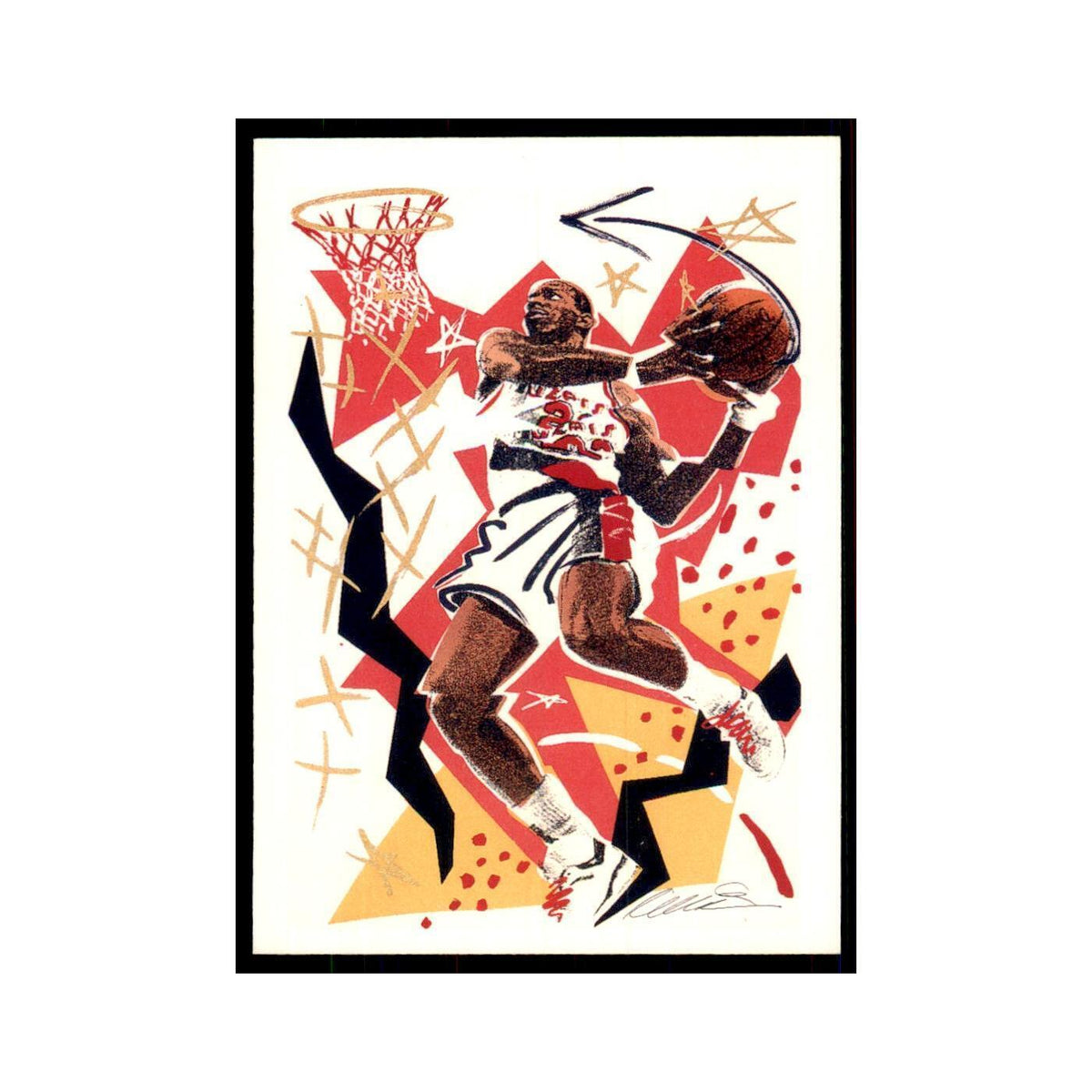 1990 NBA Hoops Clyde Drexler Basketball Cards #376